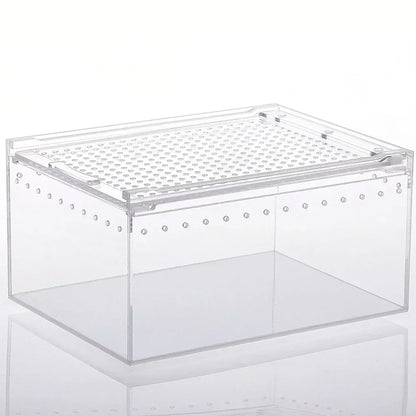 Reptile Habitat Acrylic Breeding Box Transparent Acrylic Leak-proof Cage Spider Lizard Snake Scorpion Habitat Insect Feeding Box
