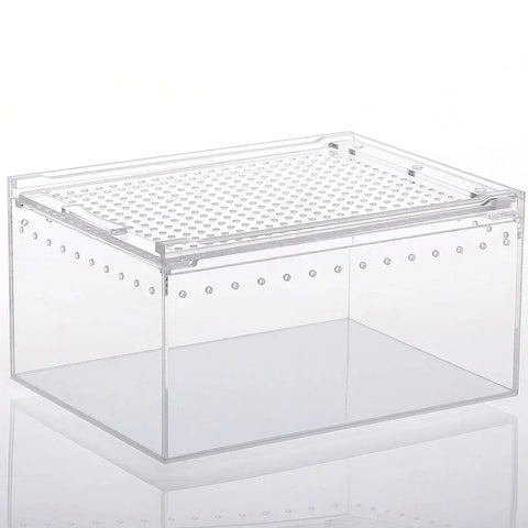 Reptile Habitat Acrylic Breeding Box Transparent Acrylic Leak-proof Cage Spider Lizard Snake Scorpion Habitat Insect Feeding Box