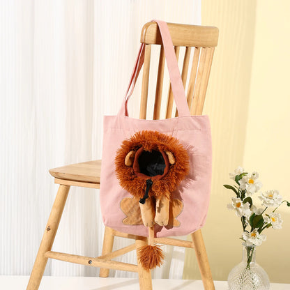 Waterproof Fabric Outdoor Cat Accessories Pet Travel Sling Carriers Handbag One Shoulder Canvas Pet Bag