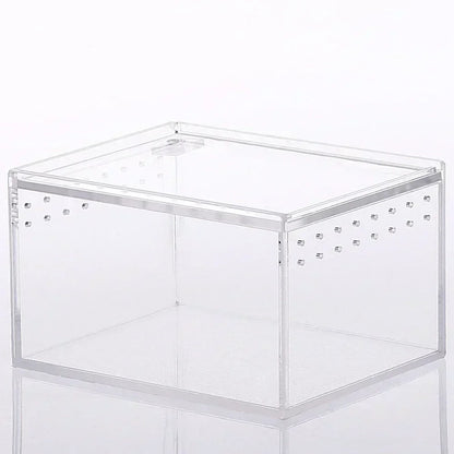 Reptile Habitat Acrylic Breeding Box Transparent Acrylic Leak-proof Cage Spider Lizard Snake Scorpion Habitat Insect Feeding Box