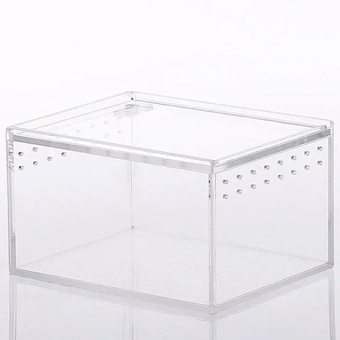 Reptile Habitat Acrylic Breeding Box Transparent Acrylic Leak-proof Cage Spider Lizard Snake Scorpion Habitat Insect Feeding Box