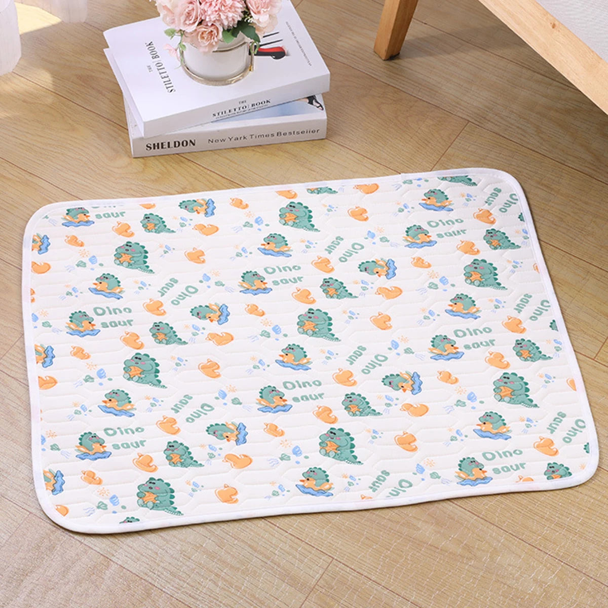 Pet Mat Cartoon Pattern Dog Bed for Large Dog Mat Summer Cooling Cat Bed Soft Breathable Puppy Mat for Dogs Accessories Cat Mat