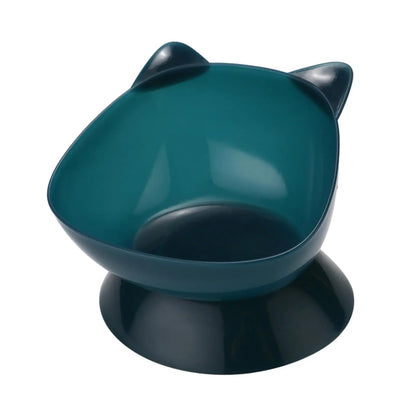 Raised Cat Bowl Small Dog Waterer Protect Pet's Spine Stable Durable Tilted Pet Feeder Kitten Water Bowl for Small Medium Dogs
