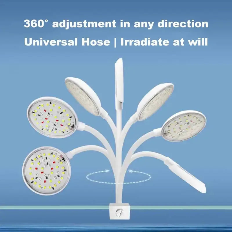 5W/7W Fish Tank Clip Lamp,USB Power LED Full Spectrum,Waterproof Algae Lighting 360-degree Tank Light for Turtle Fish Tanks