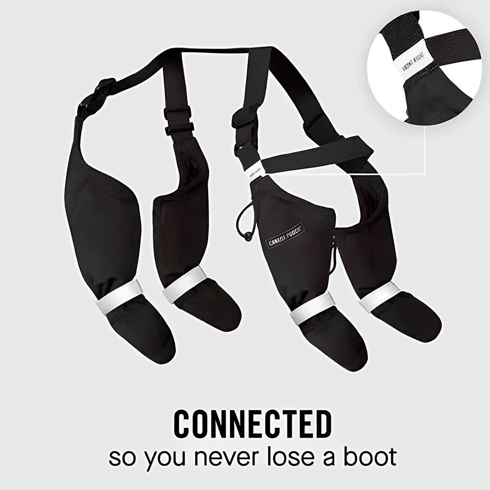 Waterproof Dog Booties with Suspenders and Anti Slip Soles Adjustable Leggings for Small Medium Large Dogs
