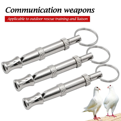 Stainless Steel Bird Pigeon Training Whistle Adjustable Volume Whistle For Bird Pigeon Parrot Dog Cat Pet Training Tools