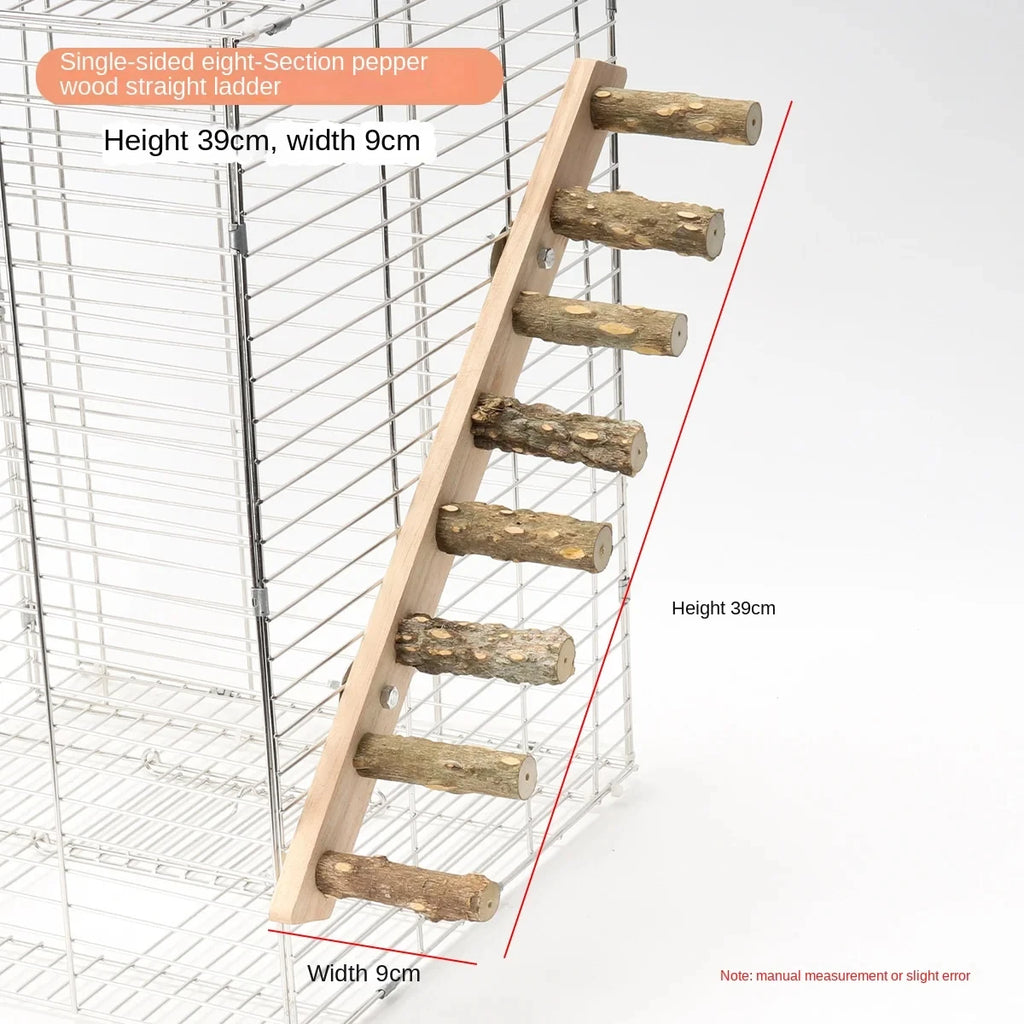 4/6/8 Step Bird Wood Climbing Ladder Pet Parrot Interactive Ladder Toy Fun Stick Climbing Toy Station Bar Birdcage Accessories