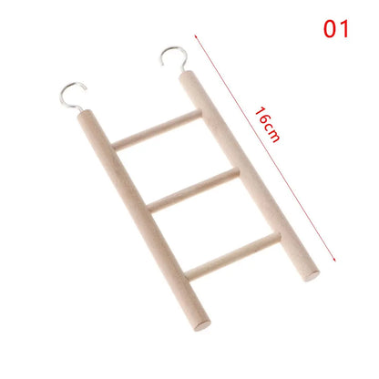 New Wooden Ladder Swing Scratcher Climbing Ladder Hamsters Parrot Toys Pet Supplies