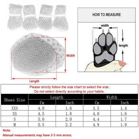 4pcs/set Dog Shoes Summer Pet Shoes For Small Dogs Cats Outdoor Walking Soft Sole Puppy Sandals Reflective Breathable Yorkshire