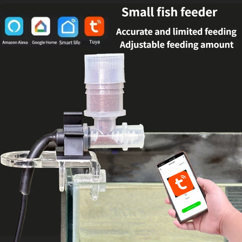 Fish tank feeder Mobile phone remote control Intelligent timing feeder Ornamental fish Turtle food Aquarium automatic feeder