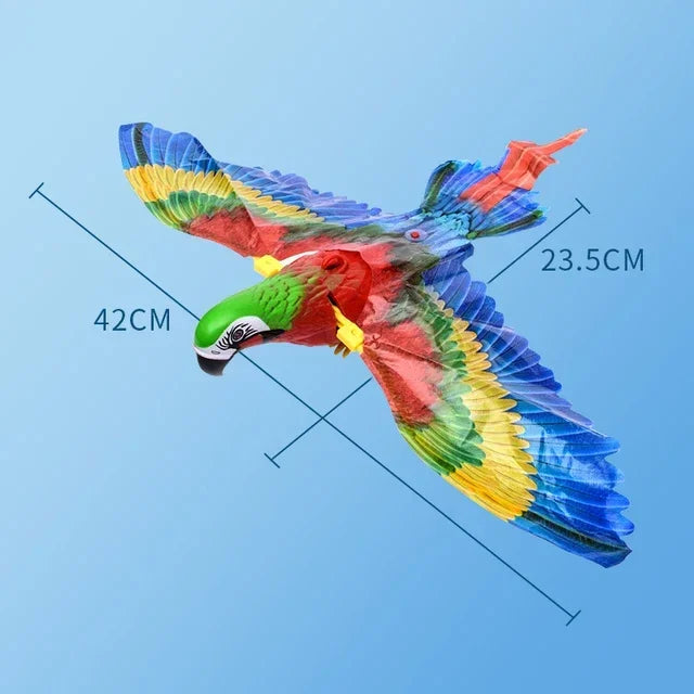 Simulation Bird Interactive Cat Toys Electric Hanging Eagle Flying Bird Cat Teasering Play Cat Stick Scratch Rope Toys