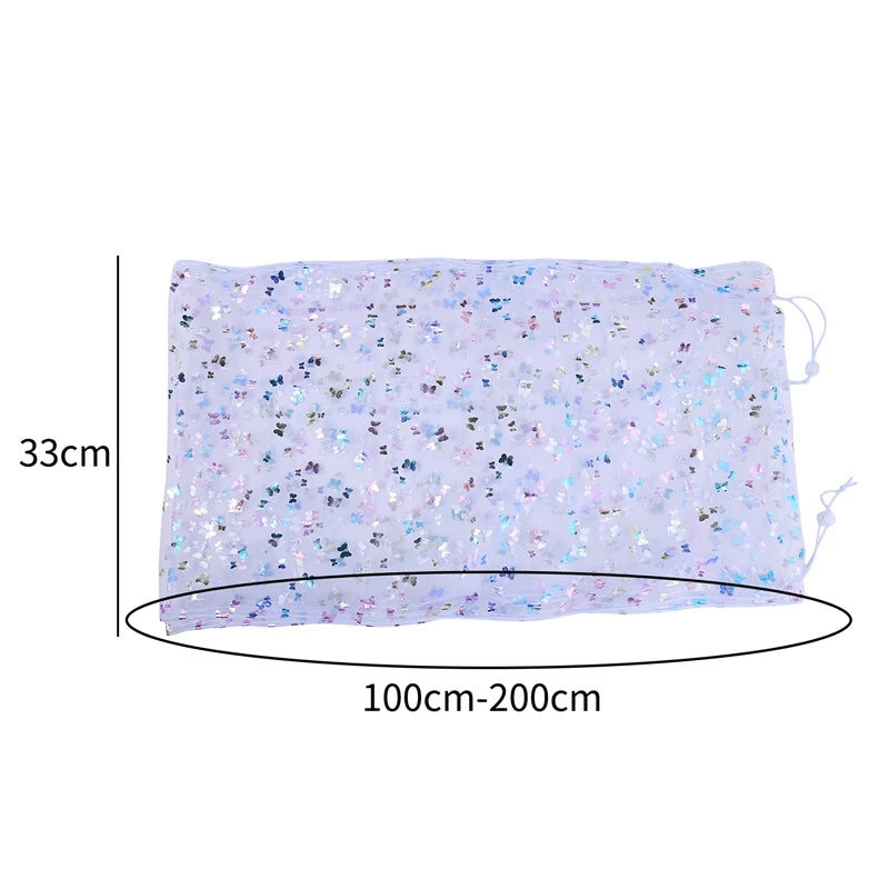 Bird Cage Cover Dustproof Birdseed Net Seed Catcher Nylon Mesh Birdseed Net Guard For Bird Cage Stars /Solid Color
