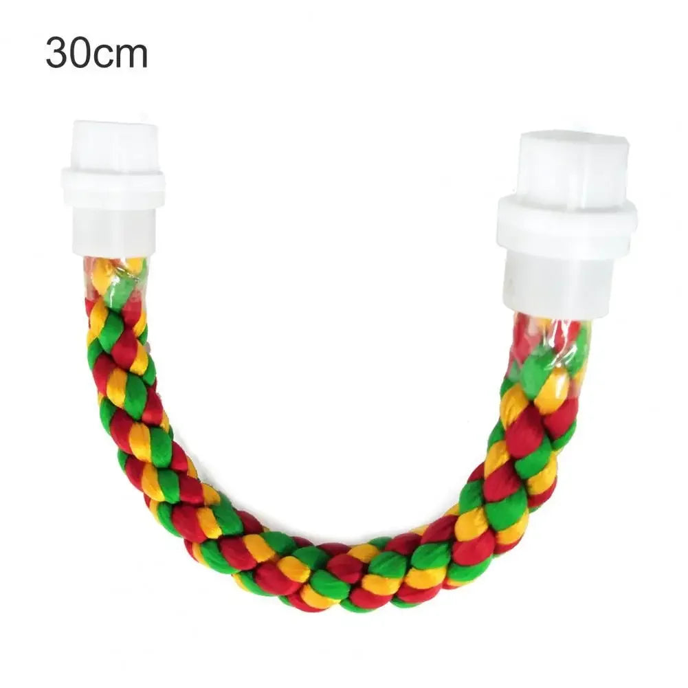 Bird Bite Toy Multi-color Parrot Standing Woven Rope Toy  Bird Chew Toy Bendable Pet Parrot Standing Perches  For Parakeet