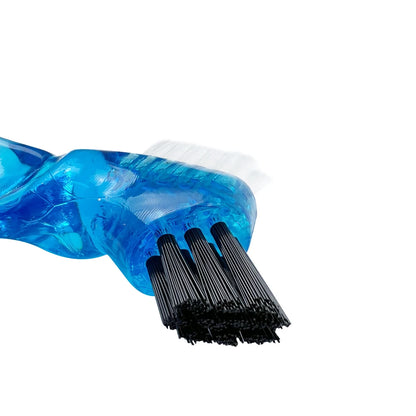 Mini Denture Cleaning Brush Toothbrushes Dual Heads False Teeth Brushes Rubber Handle Multi-Layered Bristles Dentures Toothbrush