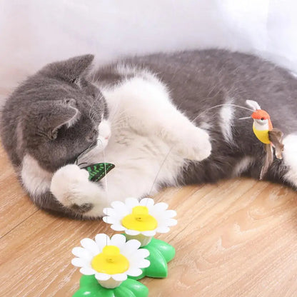 1PCS Electric Butterfly Cat Toy Shake Rotating Flying Automatic Humming Bird Intelligence Training Funny Toys