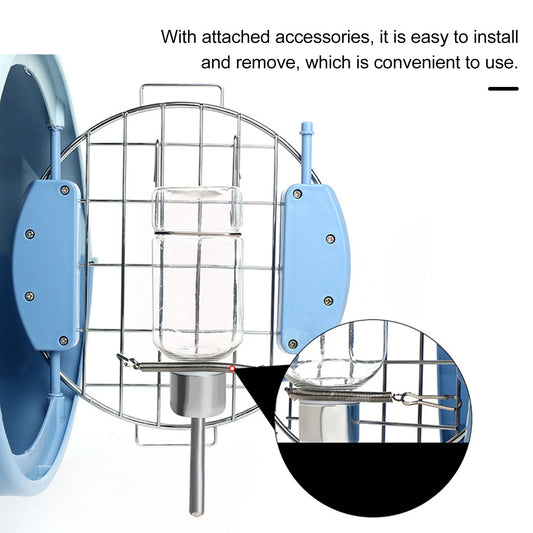 2 Pcs Rabbit Water Bottle Pet Hanging Feeder Leak Proof Transparent Design Guinea Pig Dispenser Container Watering Supplies