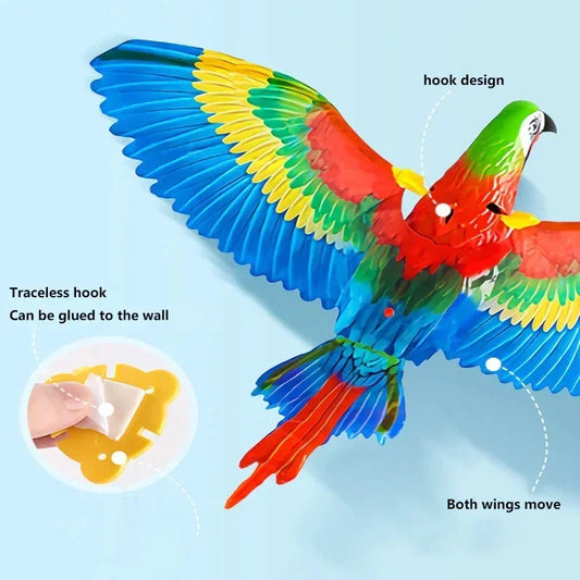 Simulation Bird Interactive Cat Toys Electric Hanging Eagle Flying Bird Cat Teasering Play Cat Stick Scratch Rope Toys