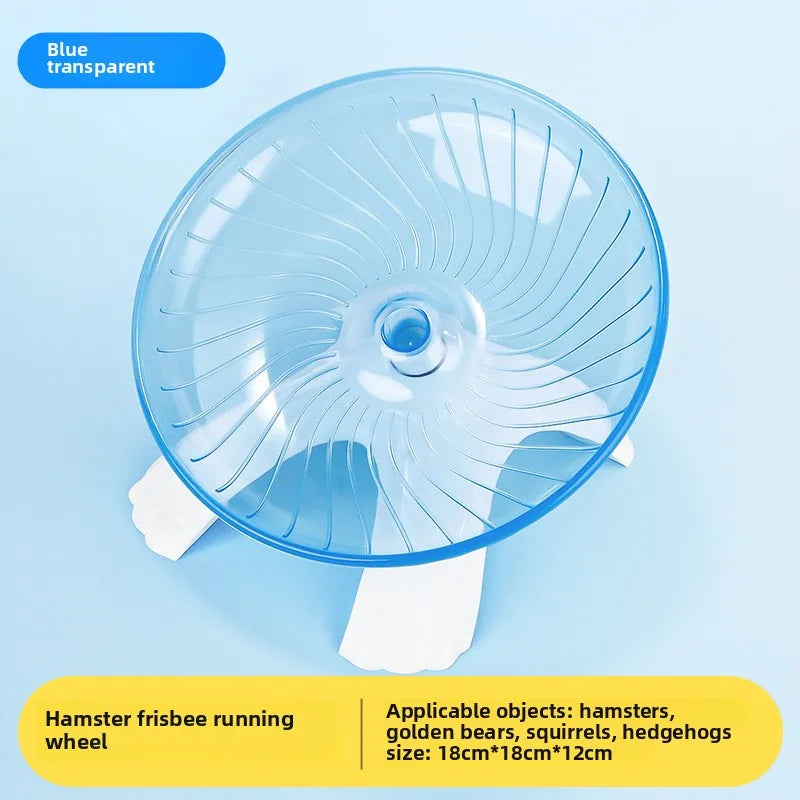Pet Hamster Running Practice Wheel Mute Flying Saucer Steel Axle Wheel Running Disc Toys Cage It's A Good Choice for Small Pets