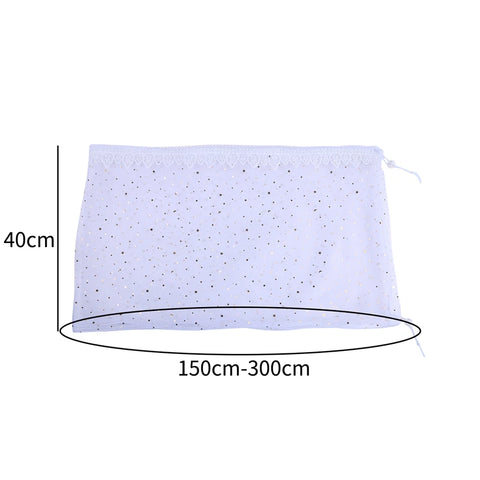Bird Cage Cover Dustproof Birdseed Net Seed Catcher Nylon Mesh Birdseed Net Guard For Bird Cage Stars /Solid Color