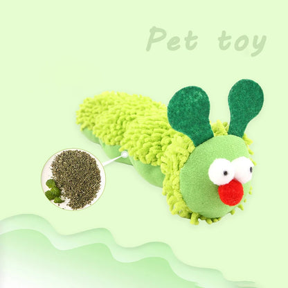 Cat Chew Toys Caterpillar Catnip Molar Toy – Silvervine Interactive Teaser for Cats, Mouth Cleaning Kitten Toy and Fun Pet Supplies Accessories