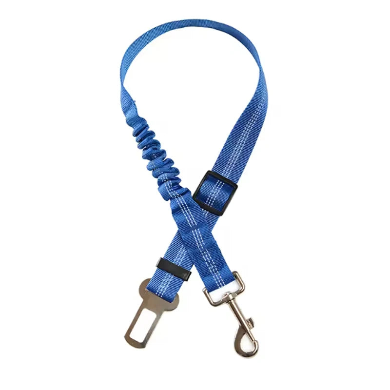 New hot pet supplies Car seat belt dog traction seat belt cushioned elastic safety rope traction leaf dog traction leaf