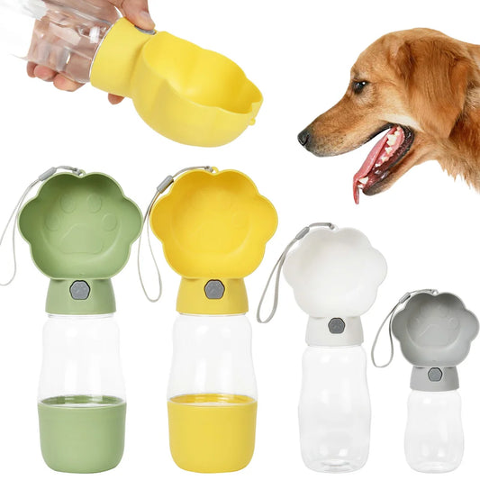 Portable Dog Water Bottle for Small Large Dogs Cats Leakproof Puppy 2 in 1 Water Food Container Chihuahua Bulldog Pet Supplies