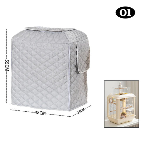 Winter Warm Bird Cage Cover Cotton Quilted Cage Cover Canopy Rain Proof Protective Parrot Cage Accessories