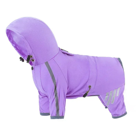 Pet raincoat, reflective waterproof pet clothing, Chihuahua Maltese raincoat, small and medium-sized dog jumpsuit, raincoat dog