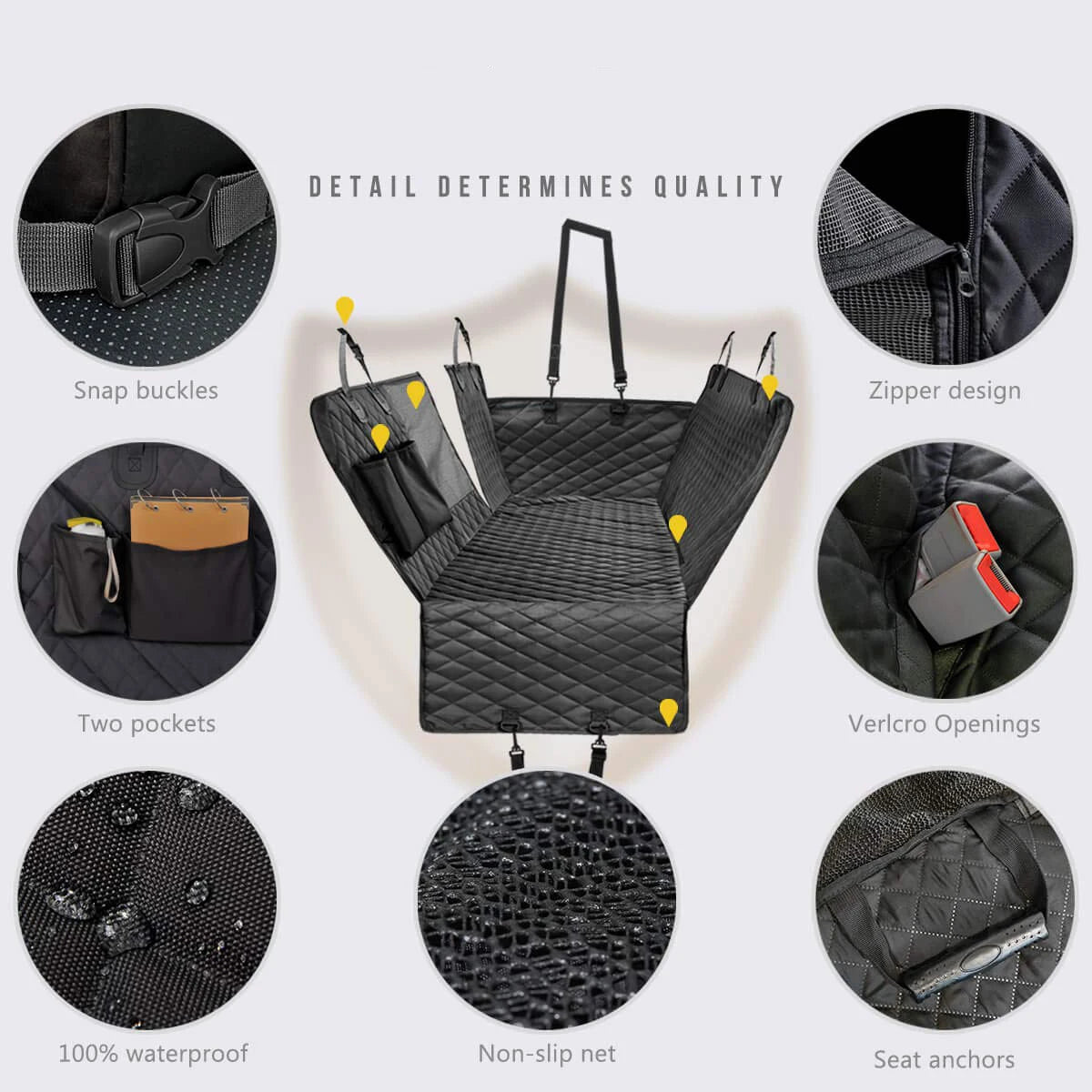 Dog Seat Cover for Back Seat Waterproof Pet Travel Dog Carrier Hammock Car Rear Back Seat Protector Mat Safety Carrier For Dogs