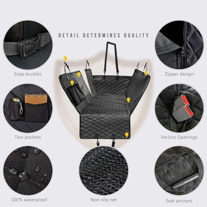 Dog Seat Cover for Back Seat Waterproof Pet Travel Dog Carrier Hammock Car Rear Back Seat Protector Mat Safety Carrier For Dogs