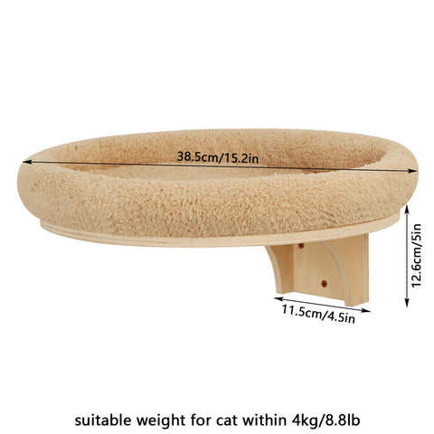 Wall Mounted Cat Shelves Wood Cat Lookout Climbing Shelf Kitten Wall Climbing Tree Furniture Four Step Stair Indoor Cat Hammock