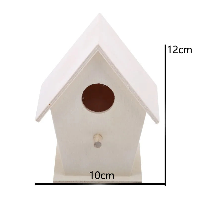 Wood Bird House Nest Birds Breeding Box Pet Bird House Nest Bird Parrot Breeding Cages Pet Accessories Home Balcony Decoration