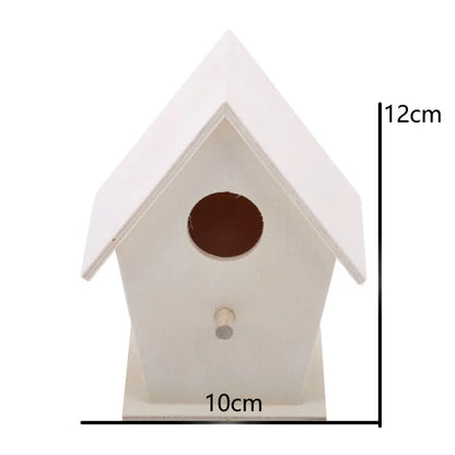 Wood Bird House Nest Birds Breeding Box Pet Bird House Nest Bird Parrot Breeding Cages Pet Accessories Home Balcony Decoration