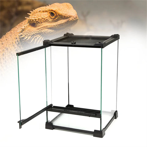Tempered glass reptile terrarium,suitable for geckos, lizards, tarantula,spiders,horned frogs, turtles, snakes, etc.