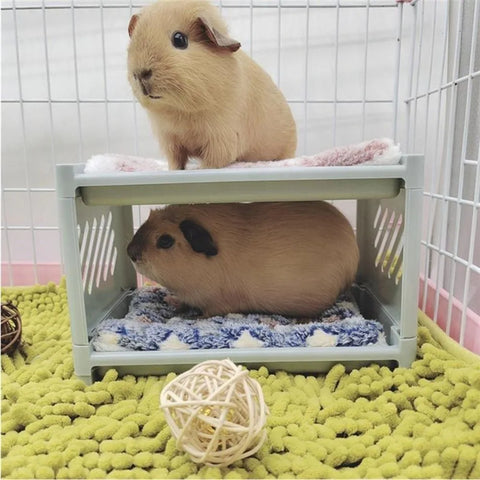 Pet Bunk Bed Easy To Install Hideout Corner For Hedgehog Guinea Pig Hamster-Toy