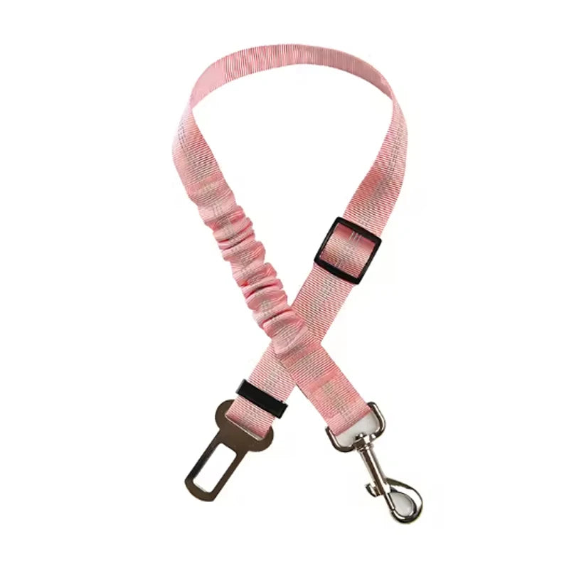 New hot pet supplies Car seat belt dog traction seat belt cushioned elastic safety rope traction leaf dog traction leaf