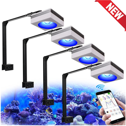 NEW PopBloom RL90 WiFi Led Aquarium Light Full Spectrum, Reef Light Aquarium Saltwater Coral Growing Marine Aquarium Tank Lamp