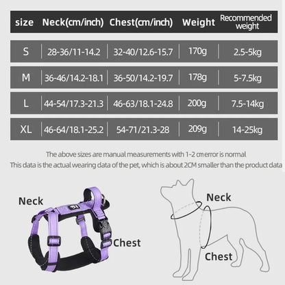 Reflective Puppy & Small Dog Vest Harness with Handle for Easy Control and Adjustable Chest Straps