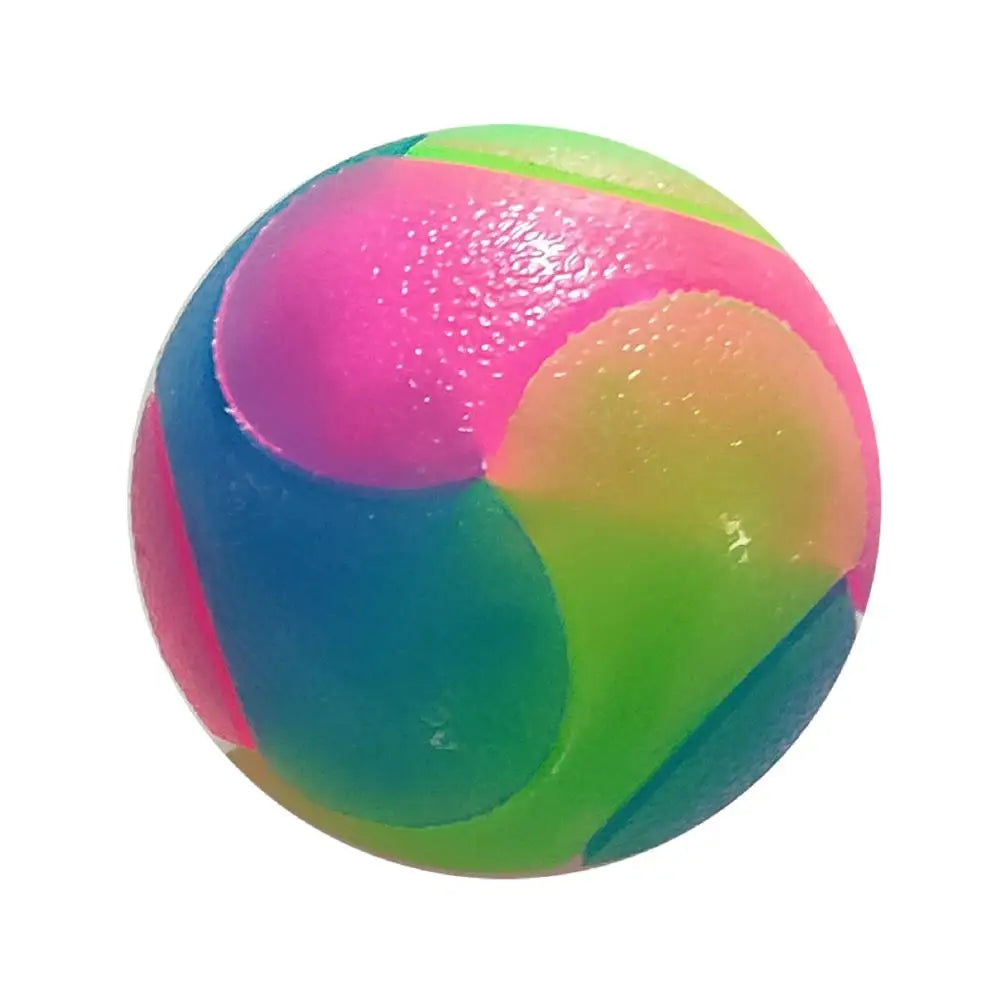 Pet Light Up Toy Ball Glowing LED Puppy Flashing Elastic Ball Toy Color Light TPR Ball Interactive Toys For Small pet