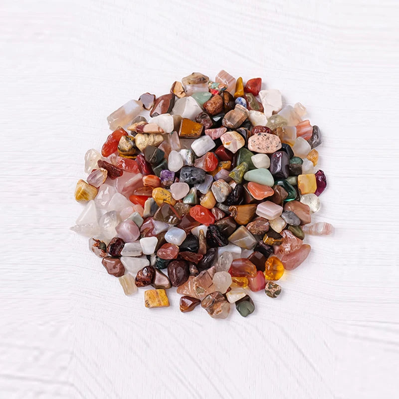 100g Natural Stones Mixed Crystal Material Crystal Gravel Stone Chips Ore Minerals Reiki Specimen Gemstones Aquarium Decoration