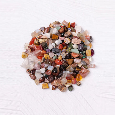 100g Natural Stones Mixed Crystal Material Crystal Gravel Stone Chips Ore Minerals Reiki Specimen Gemstones Aquarium Decoration