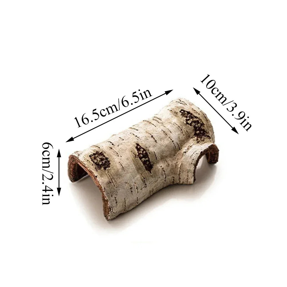 Pets Lizard Turtle Reptile Hide Cave Habitat Shelter Resin Tree Bark Amphibians Landscape Reptiles Box Dodge Hole Decoration