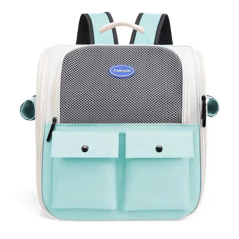 Adjustable Strap Pet Carrying Bag Foldable Cat Backpack for Outdoor Travel Ventilation Large Capacity Cat Carrier Backpack