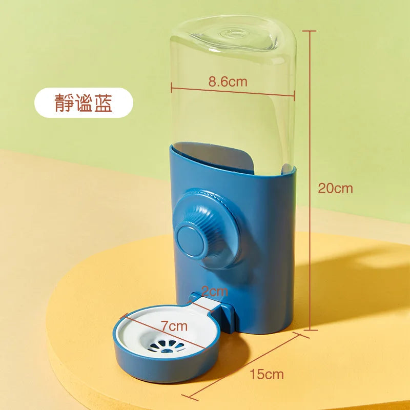 Water Dispenser Pet Automatic Pet Feeder Hanging Bowl Water Bottle Food Container Dispenser for Puppy Cats Rabbit Guinea Pig