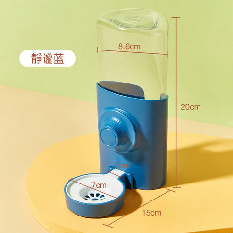 Water Dispenser Pet Automatic Pet Feeder Hanging Bowl Water Bottle Food Container Dispenser for Puppy Cats Rabbit Guinea Pig