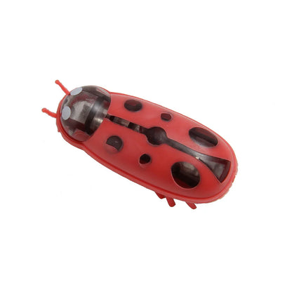 Interactive Mini Electric Bug Cat Toy Kitten Escape Obstacle Automatic Flip Toy Battery Operated Vibration Beetle Supplies