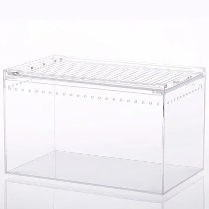 Reptile Habitat Acrylic Breeding Box Transparent Acrylic Leak-proof Cage Spider Lizard Snake Scorpion Habitat Insect Feeding Box