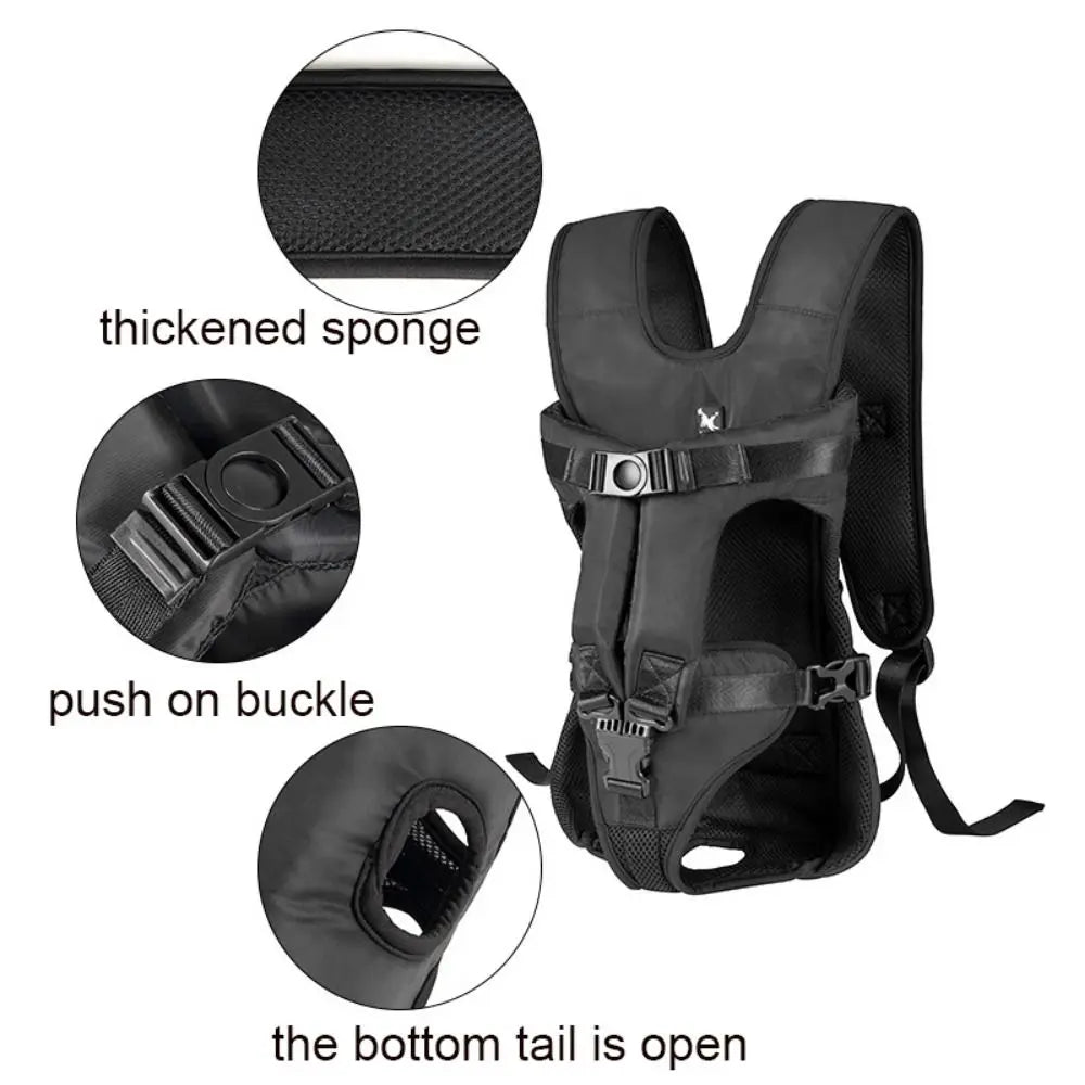 Adjustable Pet Front Backpacks Breathable Hands Free Dog Carrier Backpacks Puppy Carring Bags Oxford Dog Outgoing Bag Outdoor