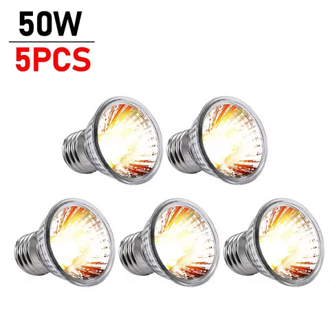 1/2/5/10PCS UVA UVB Reptile Heating Light Bulb 25/50/75W Snake Turtle Pet Full Spectrum Basking UV Light Bulbs Heating Light