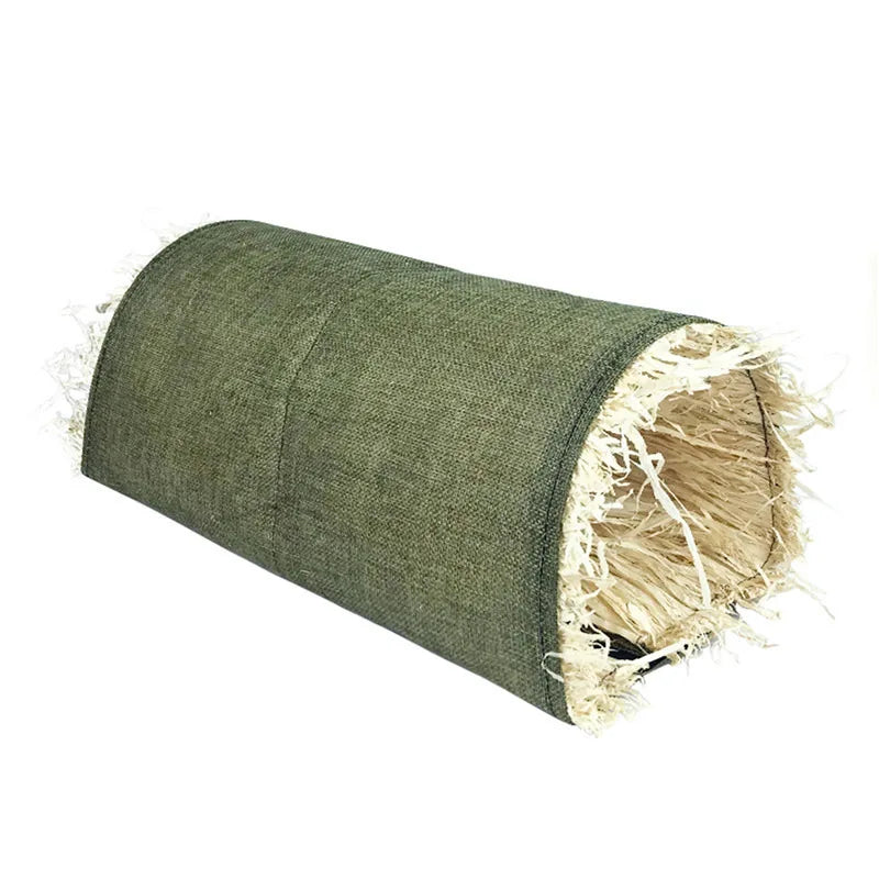 Rabbit Hideaway Toy Grass Straw Bunny Toy Tunnel Hamster Accessories for Guineapig Chinchilla Ferret Rats Rodent Animal Pet Cage
